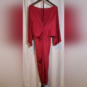 Elegant Red High Low Dress